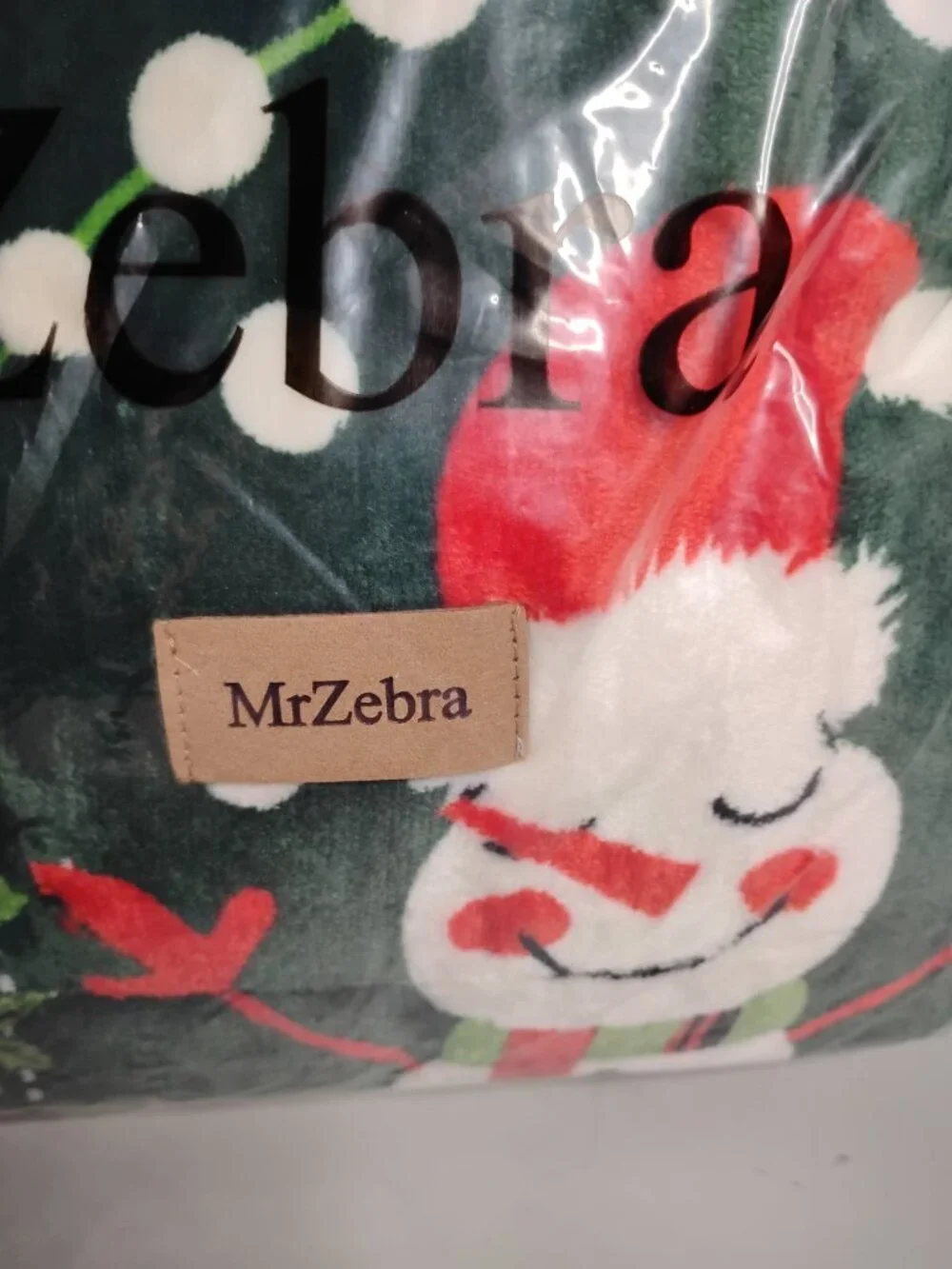 Mr Zebra Christmas Throw Blanket Cozy Soft Flannel Blanket 50x70